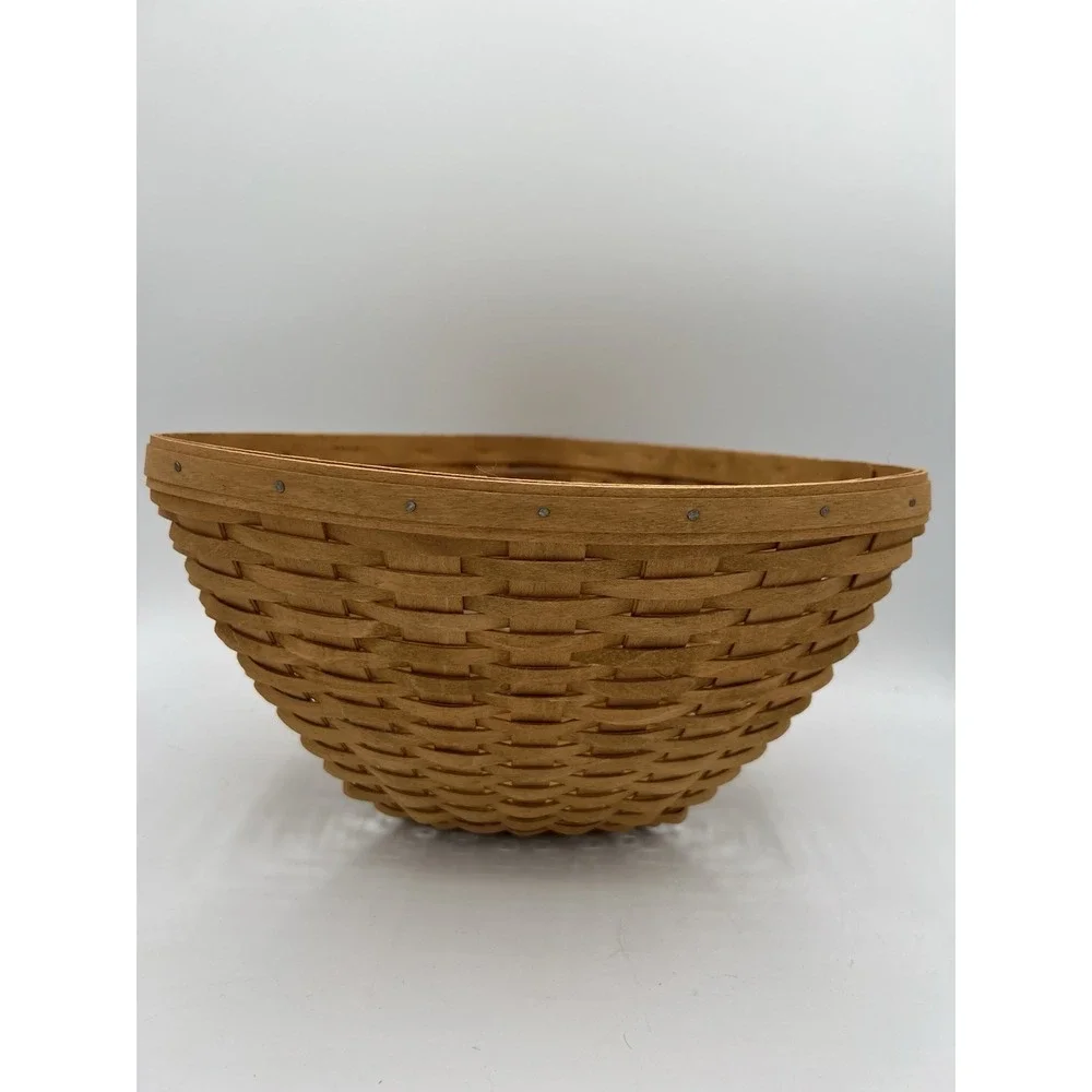 🧺Longaberger 2009 Large Triangle Bowl Basket–Unique Shape-Classic Craftsmanship